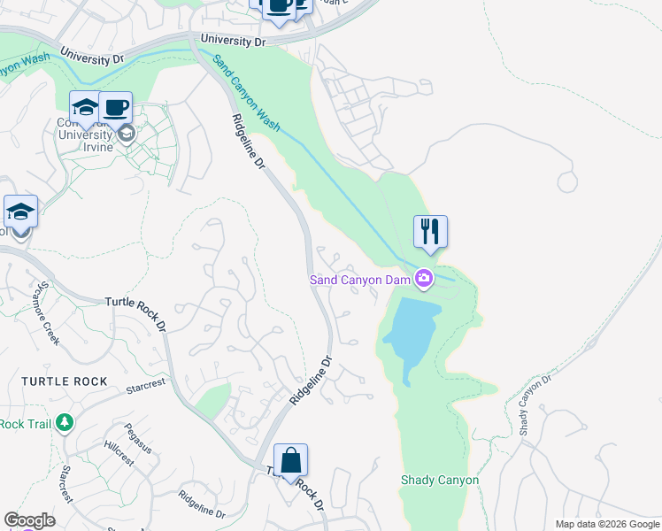 map of restaurants, bars, coffee shops, grocery stores, and more near 9 Los Gatos in Irvine