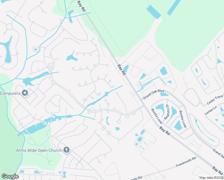 map of restaurants, bars, coffee shops, grocery stores, and more near 6640 East Sweetbriar Trail in Myrtle Beach