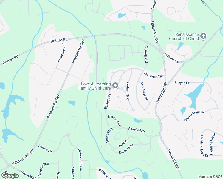 map of restaurants, bars, coffee shops, grocery stores, and more near 5692 Green Sage Drive in Atlanta