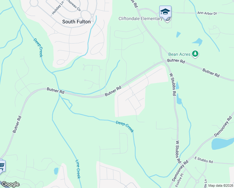 map of restaurants, bars, coffee shops, grocery stores, and more near 7227 Demeter in Atlanta