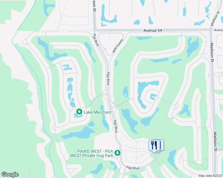 map of restaurants, bars, coffee shops, grocery stores, and more near in La Quinta