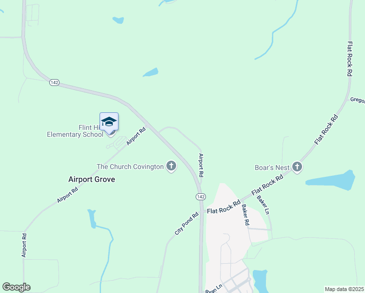 map of restaurants, bars, coffee shops, grocery stores, and more near 11980 Georgia 142 in Oxford