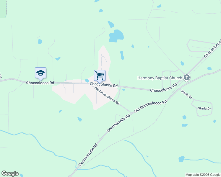 map of restaurants, bars, coffee shops, grocery stores, and more near 3486 Choccolocco Road in Anniston