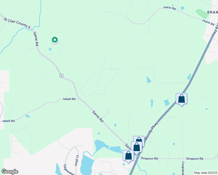 map of restaurants, bars, coffee shops, grocery stores, and more near 870 Maple Trace in Odenville