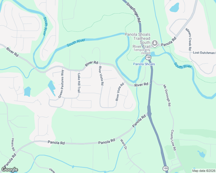map of restaurants, bars, coffee shops, grocery stores, and more near 4308 Tumbling Lane in Ellenwood