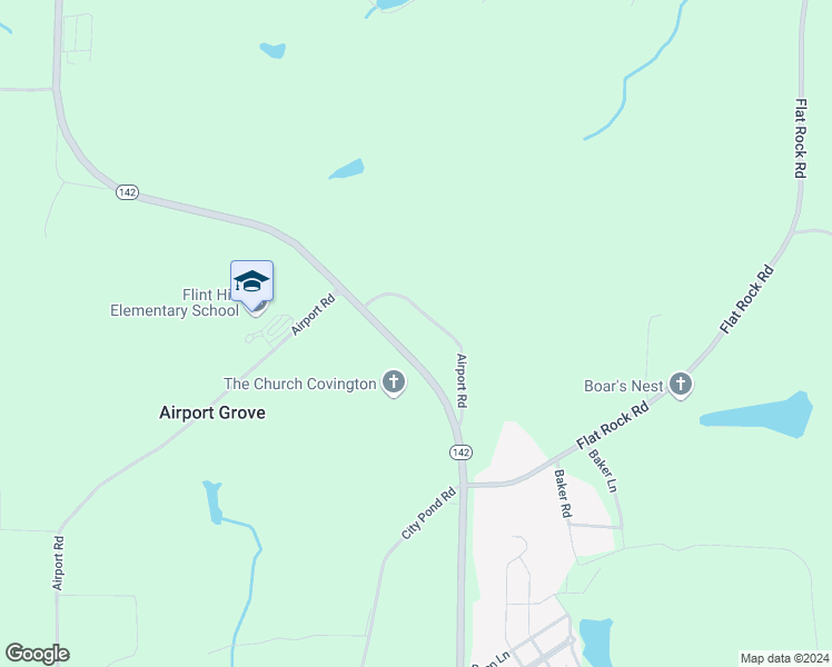 map of restaurants, bars, coffee shops, grocery stores, and more near 11980 Georgia 142 in Oxford