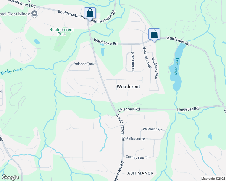 map of restaurants, bars, coffee shops, grocery stores, and more near 4046 Bouldercrest Road in Ellenwood