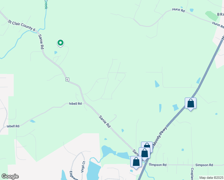map of restaurants, bars, coffee shops, grocery stores, and more near 865 Maple Trace in Odenville