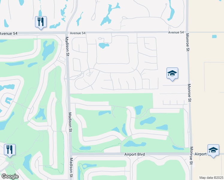 map of restaurants, bars, coffee shops, grocery stores, and more near 81335 Thunder Gulch Way in La Quinta