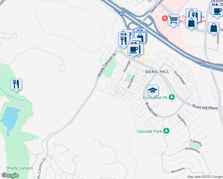 map of restaurants, bars, coffee shops, grocery stores, and more near 236 Terra Cotta in Irvine