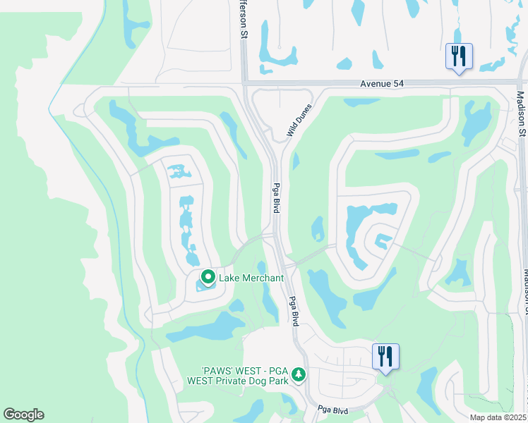 map of restaurants, bars, coffee shops, grocery stores, and more near 55069 Oakhill in La Quinta