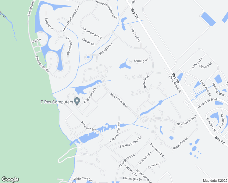 map of restaurants, bars, coffee shops, grocery stores, and more near 6841 Blue Heron Boulevard in Myrtle Beach