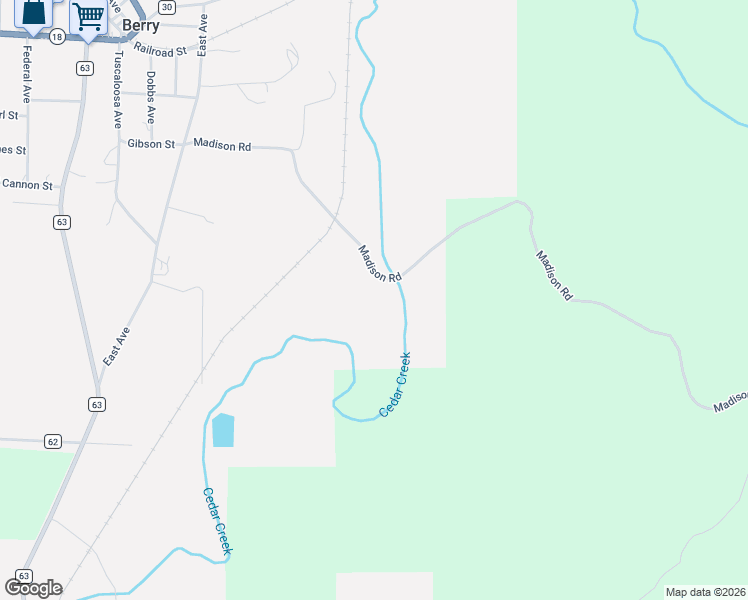 map of restaurants, bars, coffee shops, grocery stores, and more near in Berry