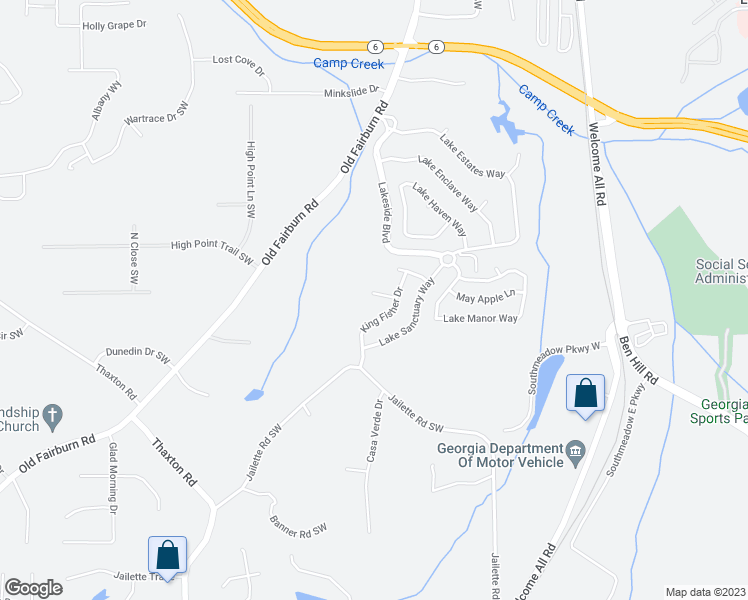 map of restaurants, bars, coffee shops, grocery stores, and more near 3965 Beaver Dam Court in Atlanta