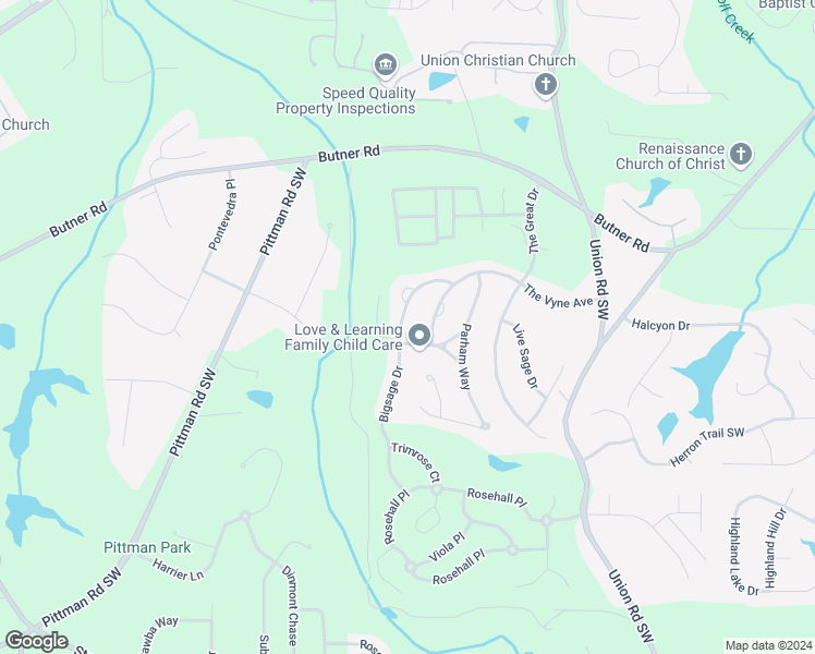 map of restaurants, bars, coffee shops, grocery stores, and more near 4062 Big Sage Drive in Atlanta