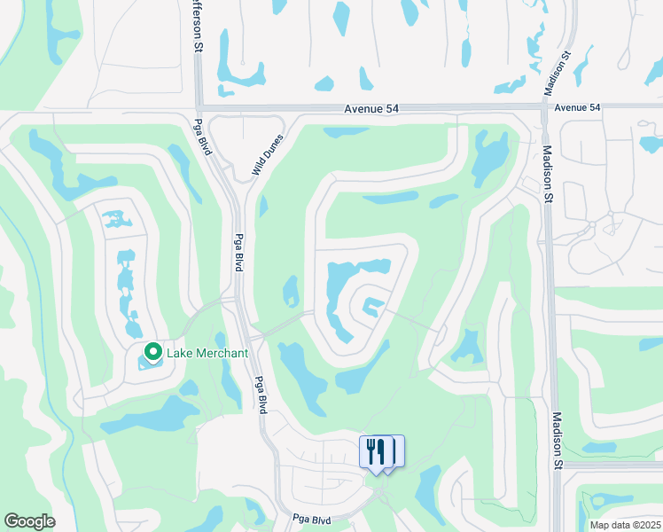map of restaurants, bars, coffee shops, grocery stores, and more near 55030 Inverness in La Quinta