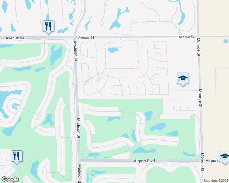 map of restaurants, bars, coffee shops, grocery stores, and more near 81335 Thunder Gulch Way in La Quinta