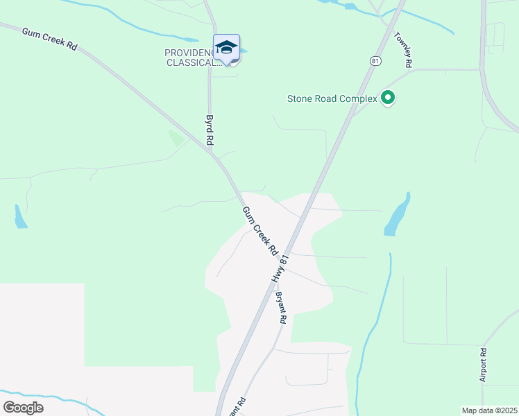 map of restaurants, bars, coffee shops, grocery stores, and more near 110 Gum Creek Road in Oxford