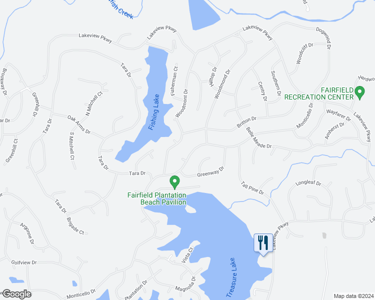 map of restaurants, bars, coffee shops, grocery stores, and more near 5027 Monticello Drive in Villa Rica