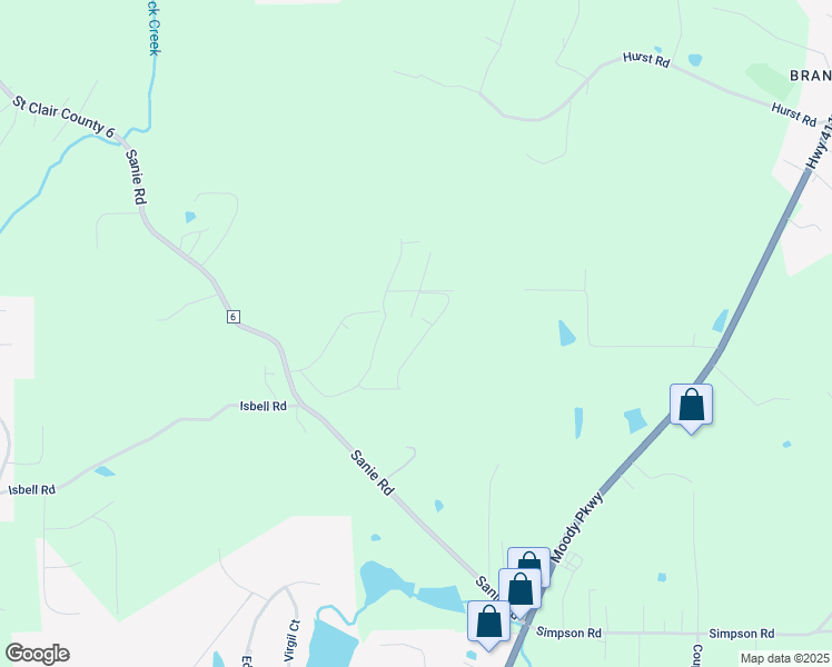 map of restaurants, bars, coffee shops, grocery stores, and more near 945 Maple Trce in Odenville