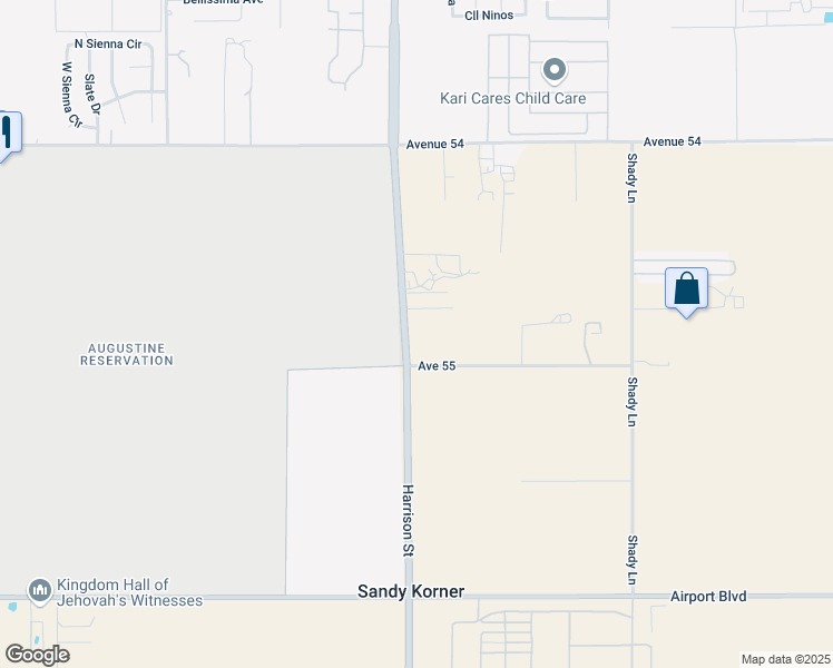 map of restaurants, bars, coffee shops, grocery stores, and more near 54878 Harrison Street in Thermal