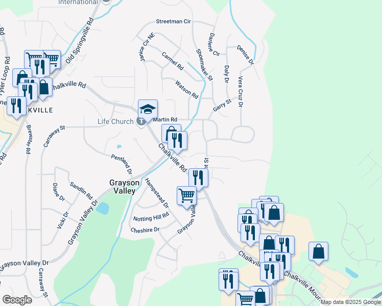 map of restaurants, bars, coffee shops, grocery stores, and more near 2570 Wright Street in Birmingham