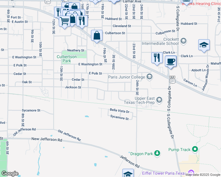 map of restaurants, bars, coffee shops, grocery stores, and more near 2090 Cedar Street in Paris