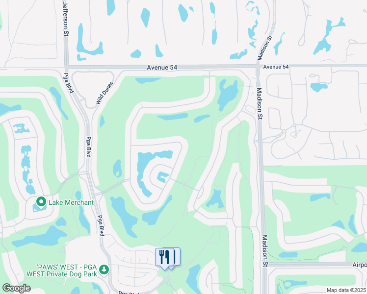 map of restaurants, bars, coffee shops, grocery stores, and more near 56300 Pebble Beach in La Quinta