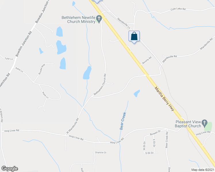 map of restaurants, bars, coffee shops, grocery stores, and more near 104 Carroll Creek Lane in Carrollton