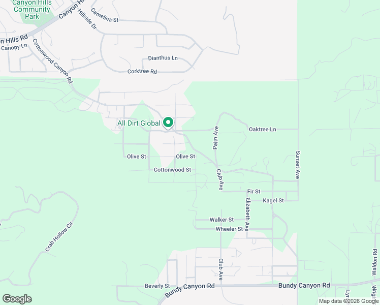 map of restaurants, bars, coffee shops, grocery stores, and more near 23331 Cottonwood Canyon Road in Menifee