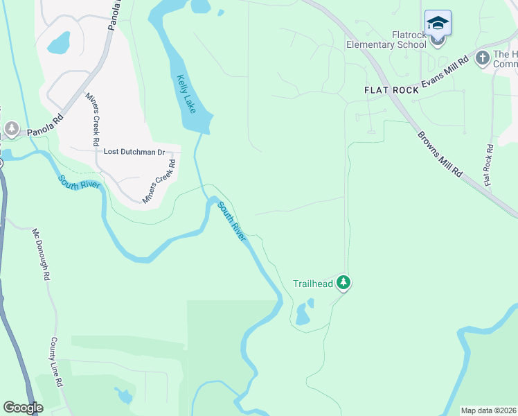map of restaurants, bars, coffee shops, grocery stores, and more near 5350 Terrytown Lane in Stonecrest