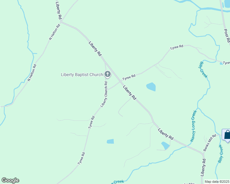 map of restaurants, bars, coffee shops, grocery stores, and more near 6250 Tyree Road in Douglas County