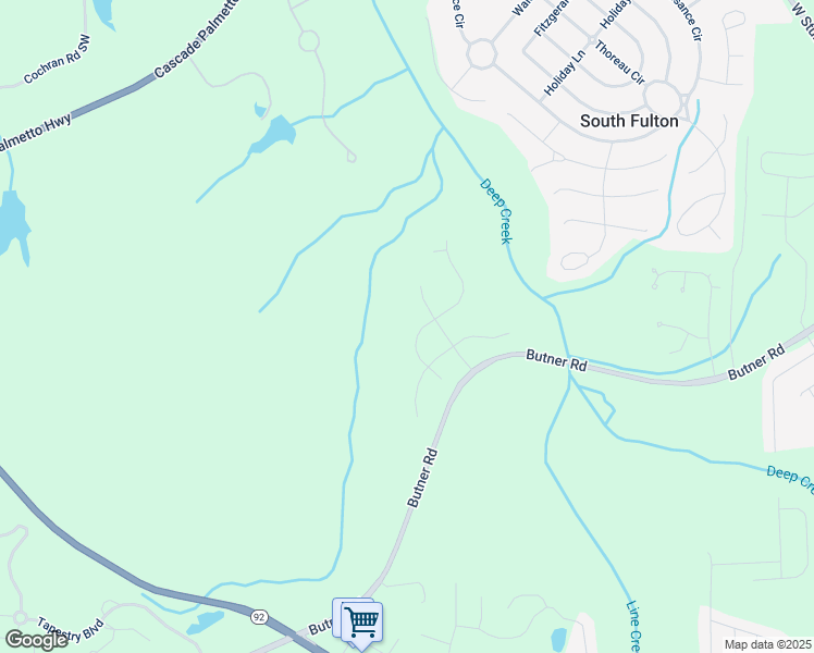 map of restaurants, bars, coffee shops, grocery stores, and more near 3887 Oakman Pl in Fairburn