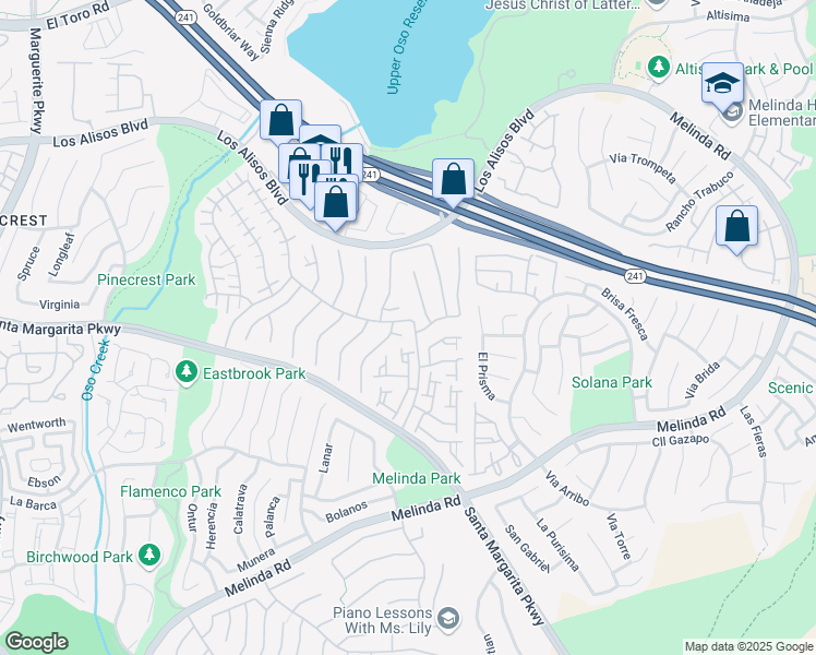 map of restaurants, bars, coffee shops, grocery stores, and more near 28861 Azores in Mission Viejo