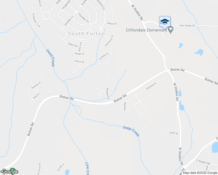 map of restaurants, bars, coffee shops, grocery stores, and more near 3915 Margaux Drive in Atlanta