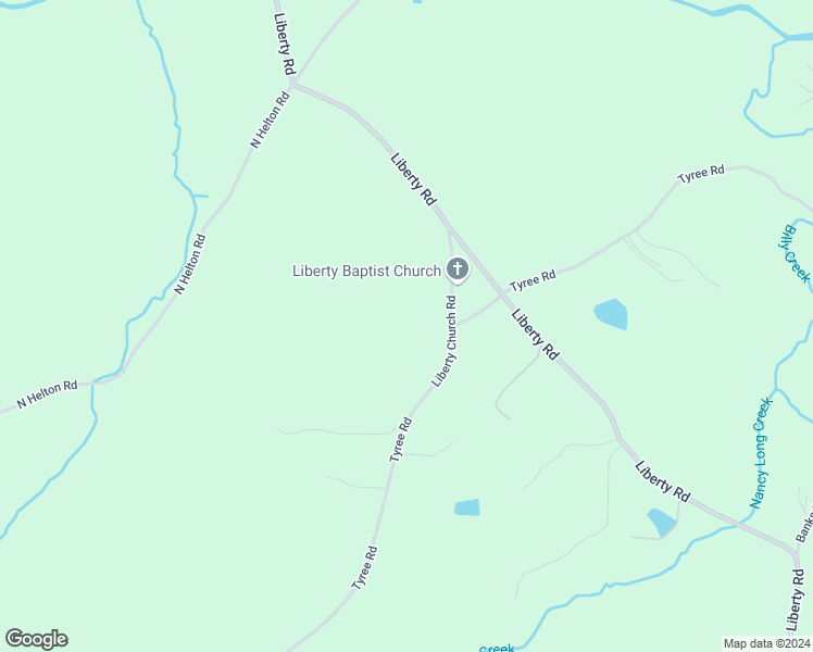 map of restaurants, bars, coffee shops, grocery stores, and more near 5661 Liberty Church Road in Winston