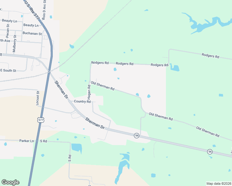 map of restaurants, bars, coffee shops, grocery stores, and more near 6212 Old Sherman Road in Whitesboro