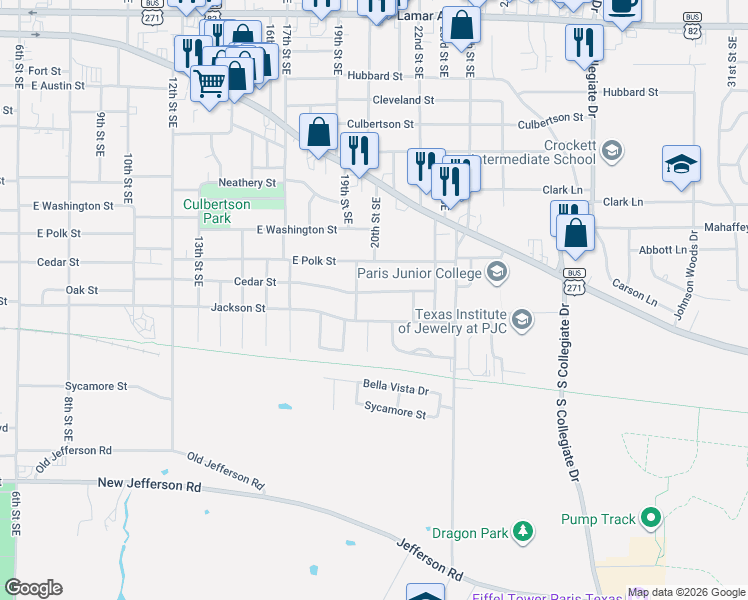 map of restaurants, bars, coffee shops, grocery stores, and more near 2090 Cedar Street in Paris