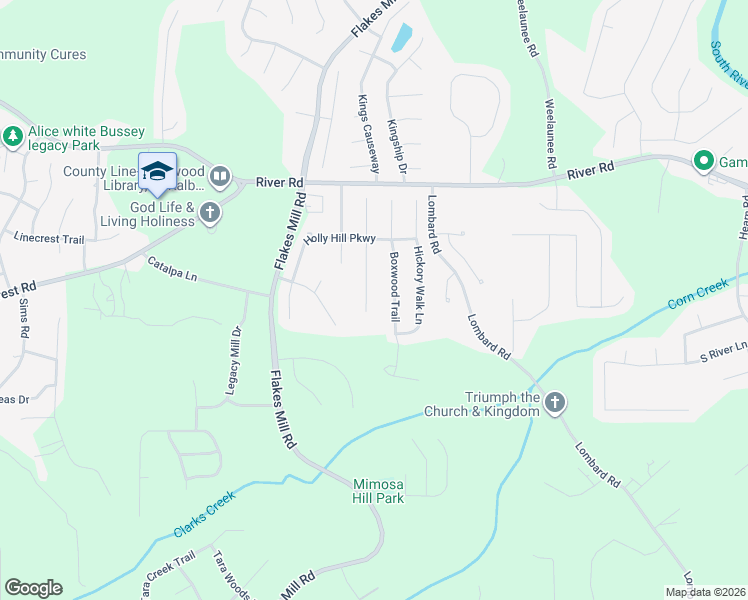 map of restaurants, bars, coffee shops, grocery stores, and more near 4362 Azalea Walk in Ellenwood