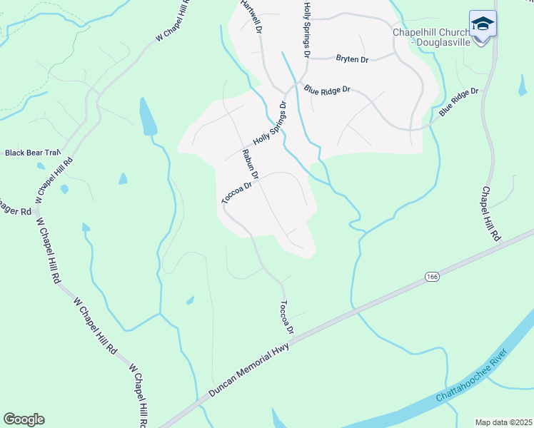 map of restaurants, bars, coffee shops, grocery stores, and more near 4653 Rabun Drive in Douglasville