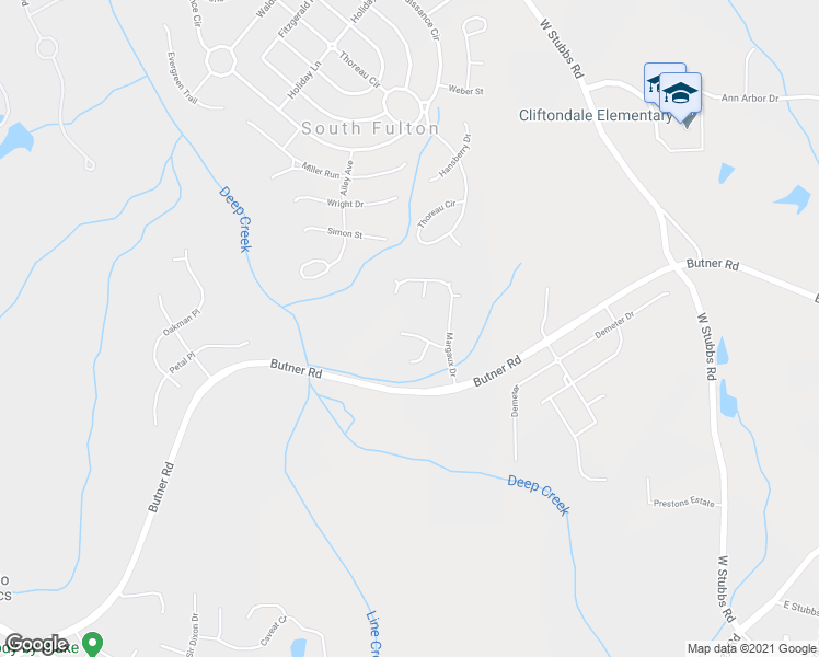 map of restaurants, bars, coffee shops, grocery stores, and more near 159 Saintvry Way in Atlanta