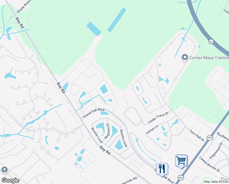 map of restaurants, bars, coffee shops, grocery stores, and more near 456 Tiburon Drive in Myrtle Beach