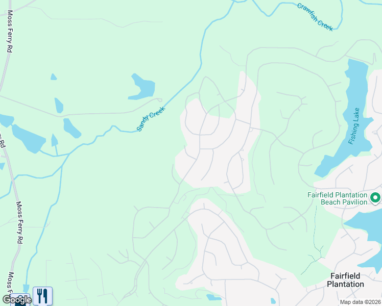 map of restaurants, bars, coffee shops, grocery stores, and more near 3117 Fairmond Court in Villa Rica