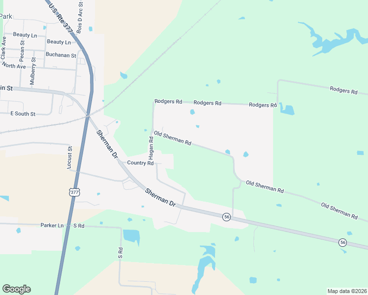 map of restaurants, bars, coffee shops, grocery stores, and more near 6212 Old Sherman Road in Whitesboro