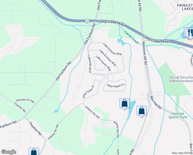 map of restaurants, bars, coffee shops, grocery stores, and more near 3969 Otter Dam Court in Atlanta