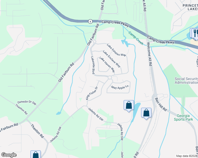 map of restaurants, bars, coffee shops, grocery stores, and more near 3969 Otter Dam Court in Atlanta