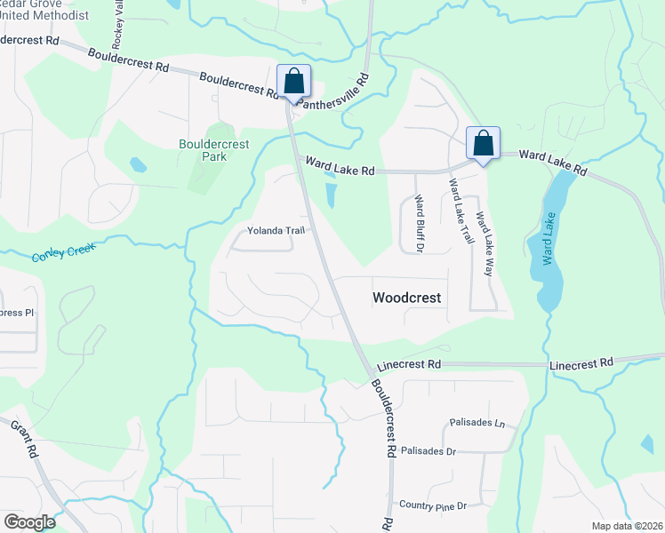 map of restaurants, bars, coffee shops, grocery stores, and more near 4000 Bouldercrest Road in Ellenwood