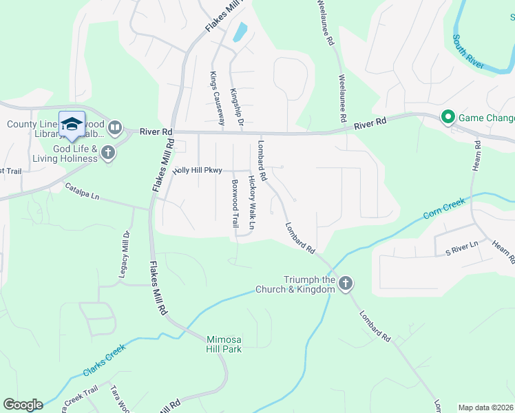 map of restaurants, bars, coffee shops, grocery stores, and more near 4391 Trake Way in Ellenwood