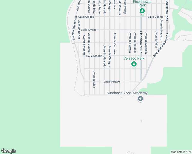 map of restaurants, bars, coffee shops, grocery stores, and more near Avenida Diaz in La Quinta