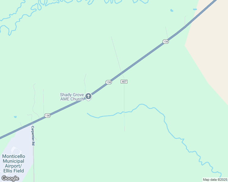 map of restaurants, bars, coffee shops, grocery stores, and more near 1319 Arkansas 138 in Monticello